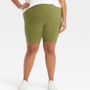 Ava & Viv Women's Plus Size High-Waisted Bike Shorts